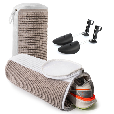 GRENZüberschreitende Plüschschuhwaschtasche mit Fell ausgekleidet Schuhwaschtasche Schuhwaschtasche für faule Menschen tragbare Schuhwaschtasche