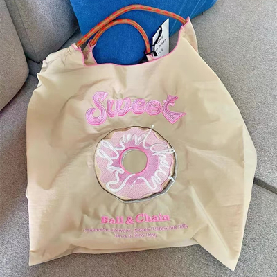 GEBROIDERTE Wiederverwendbare Tasche Einkaufstasche NYLONEN HAND-BILL-SCHULTER-Kross-Body-Tasche für Frauen