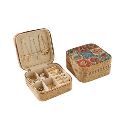 ORIGINAL PREMIUM KORK Schmuckschachtel tragbare Reiseohrenringe Ring Halskette