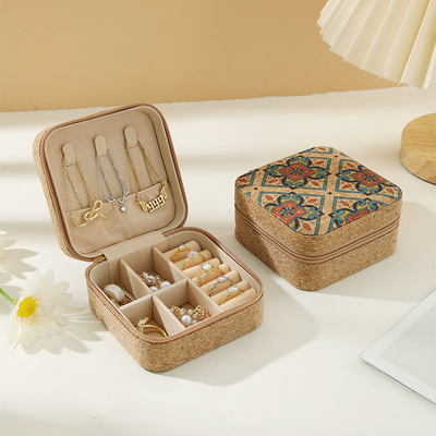 ORIGINAL PREMIUM KORK Schmuckschachtel tragbare Reiseohrenringe Ring Halskette