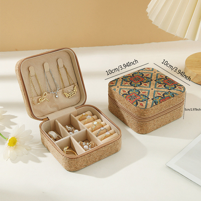 ORIGINAL PREMIUM KORK Schmuckschachtel tragbare Reiseohrenringe Ring Halskette