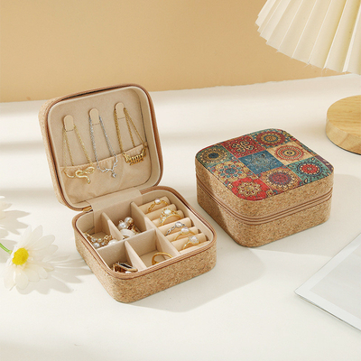ORIGINAL PREMIUM KORK Schmuckschachtel tragbare Reiseohrenringe Ring Halskette