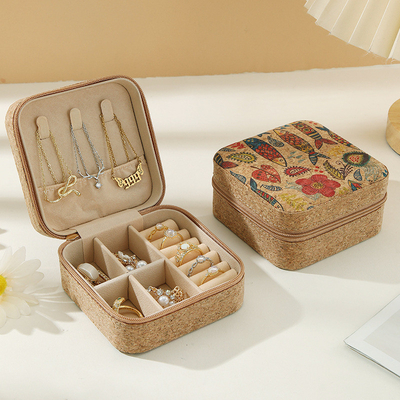 ORIGINAL PREMIUM KORK Schmuckschachtel tragbare Reiseohrenringe Ring Halskette