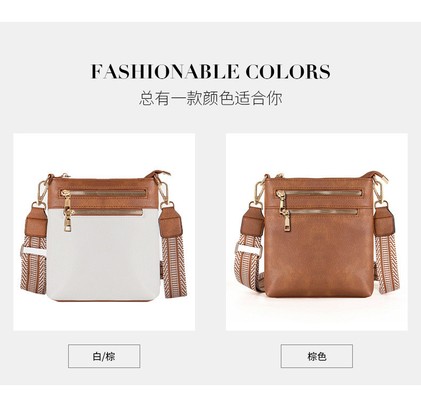 Neue abnehmbare Jacquard-Gürtel Retro-Farbe PU-Leder-Körpertasche
