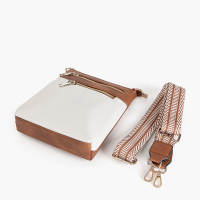 Neue abnehmbare Jacquard-Gürtel Retro-Farbe PU-Leder-Körpertasche