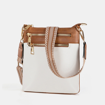 Neue abnehmbare Jacquard-Gürtel Retro-Farbe PU-Leder-Körpertasche