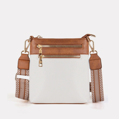 Neue abnehmbare Jacquard-Gürtel Retro-Farbe PU-Leder-Körpertasche