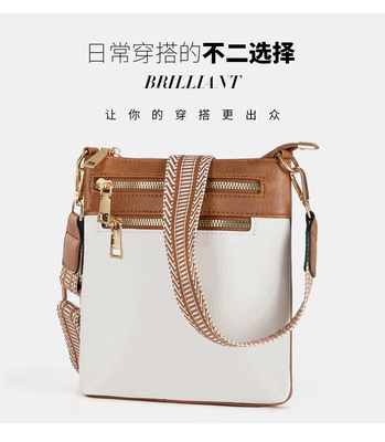 Neue abnehmbare Jacquard-Gürtel Retro-Farbe PU-Leder-Körpertasche