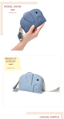 FIRST LAYER Kuhhaut DAMEN'S Münzbeutel NEW ELEPHANT kreative TASSEL Reißverschluss Tasche Leder Schlüssel Tasche Münze Tasche