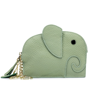 FIRST LAYER Kuhhaut DAMEN'S Münzbeutel NEW ELEPHANT kreative TASSEL Reißverschluss Tasche Leder Schlüssel Tasche Münze Tasche