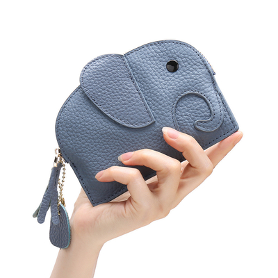 FIRST LAYER Kuhhaut DAMEN'S Münzbeutel NEW ELEPHANT kreative TASSEL Reißverschluss Tasche Leder Schlüssel Tasche Münze Tasche