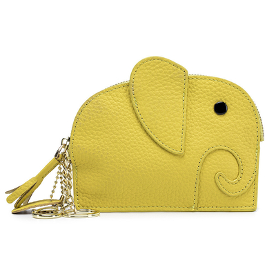 FIRST LAYER Kuhhaut DAMEN'S Münzbeutel NEW ELEPHANT kreative TASSEL Reißverschluss Tasche Leder Schlüssel Tasche Münze Tasche