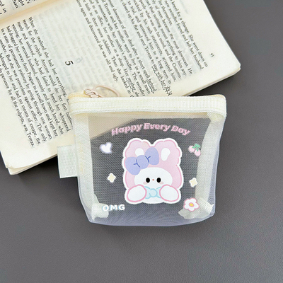 Karikaturnetze Münze Handtasche CUT CHANGE Lagertasche Transparente tragbare Kartentasche Roter Umschlag MINI Lagertasche
