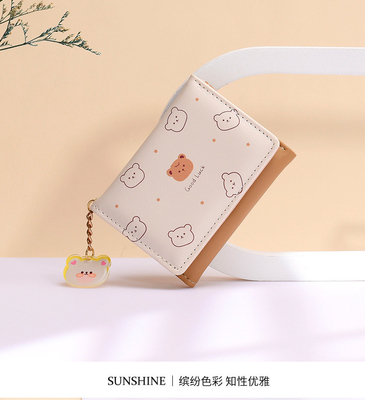 Kleine Handtasche Damen Handtasche Kurzstyling Mädchen Studentin Mode Zeichentrickfilm Münze Brieftasche Großhandel Brieftaschen Clip weiblich
