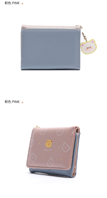 Kleine Handtasche Damen Handtasche Kurzstyling Mädchen Studentin Mode Zeichentrickfilm Münze Brieftasche Großhandel Brieftaschen Clip weiblich