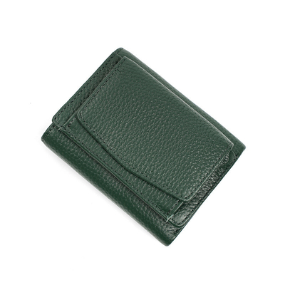 Anti-Diebstahl-Bürste DAMENLEDER WALLET Kurzkartenbeutel Dreifach kleine Geldbörse RFID MINI Rinderhaut-Münze Geldbörse