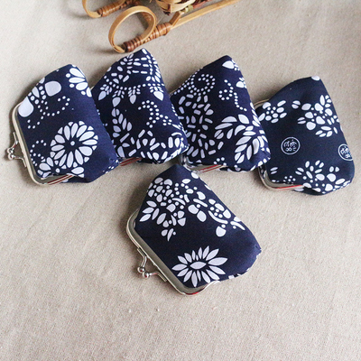 Ethnischer Stil BATIK Münzbeutel MINI BUCKLE KLEINE Tasche DAMEN MÜNZBECHS