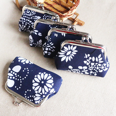 Ethnischer Stil BATIK Münzbeutel MINI BUCKLE KLEINE Tasche DAMEN MÜNZBECHS