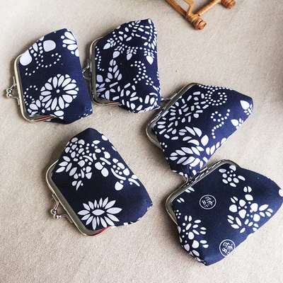 Ethnischer Stil BATIK Münzbeutel MINI BUCKLE KLEINE Tasche DAMEN MÜNZBECHS