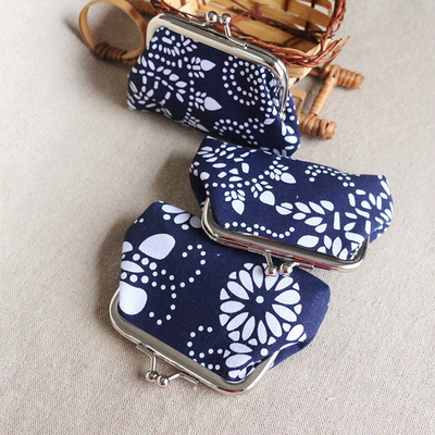 Ethnischer Stil BATIK Münzbeutel MINI BUCKLE KLEINE Tasche DAMEN MÜNZBECHS