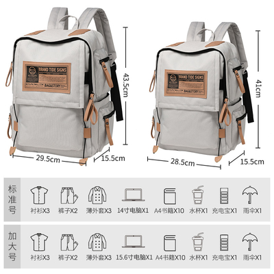 Männlicher Rucksack weiblicher College-Student Einfacher Entwurf Sinn NICHE Computer-Tasche Schultasche