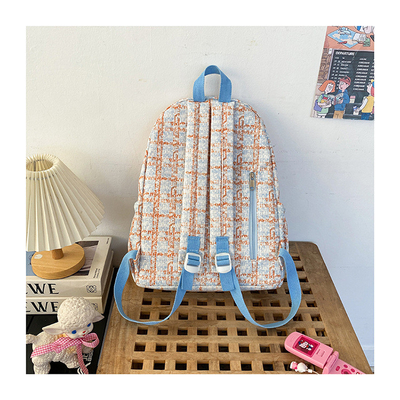 Kleine frische Schecktasche, Junior High-School-Rucksack, College-Studentinnen, Herbst- und Winter-Rucksack.