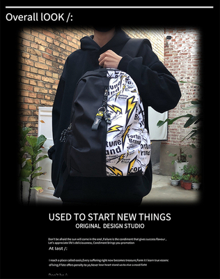 FASHION COLOR SPLICING NEW Casual Rucksack Junior High School Student Tasche Multifunktionale große Kapazität Tasche
