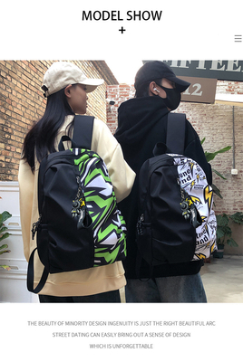 FASHION COLOR SPLICING NEW Casual Rucksack Junior High School Student Tasche Multifunktionale große Kapazität Tasche