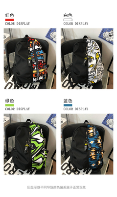 FASHION COLOR SPLICING NEW Casual Rucksack Junior High School Student Tasche Multifunktionale große Kapazität Tasche