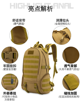 Outdoor-Wanderungen Großer Rucksack Tarnung Camping Taktischer Rucksack Große Kapazität Multifunktionale Sportarten Reisetasche