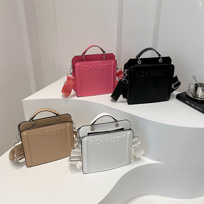 Einfache Mode-Brieftasche DAMEN'S NEW INS Pendler-Handtasche KLEINE Quadrat Tasche Senior Textur breiter Schultergürtel