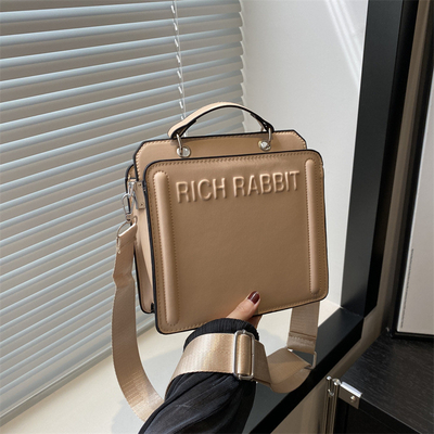 Einfache Mode-Brieftasche DAMEN'S NEW INS Pendler-Handtasche KLEINE Quadrat Tasche Senior Textur breiter Schultergürtel