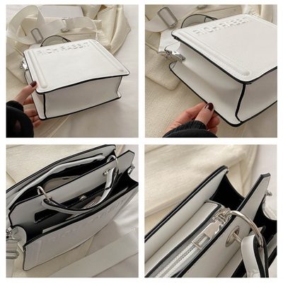 Einfache Mode-Brieftasche DAMEN'S NEW INS Pendler-Handtasche KLEINE Quadrat Tasche Senior Textur breiter Schultergürtel
