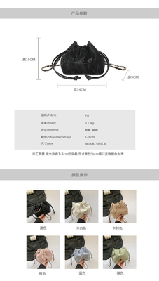 2024 NEW FASHION NICHE DESIGN Frühling/Sommer Crossbody-Tasche Senioren-Sinne gefüllte Bucket-Tasche