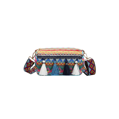 FASHION CHINESE NATIONAL STYLE breite Schulter Gürtel Kissen Tasche Körper Tasche gestreifte Schulter Tasche Damen Tasche