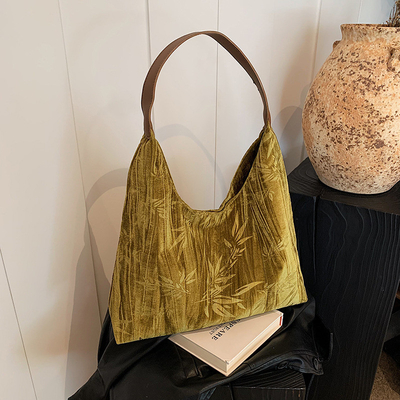 Neuer chinesischer Stil Großkapazität Achselbeutel Trend neue Mode mittelalterliche Schultertasche weibliche Minderheit Pendler Tote Tasche