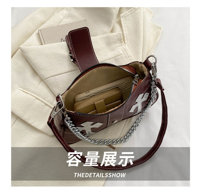 Hochwertige Unterwäsche Damen Tasche Neue Herbst- und Wintermode NICHE Mode Alles RETRO KETZEN Kommuter Schulter und