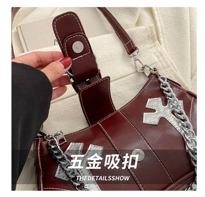 Hochwertige Unterwäsche Damen Tasche Neue Herbst- und Wintermode NICHE Mode Alles RETRO KETZEN Kommuter Schulter und