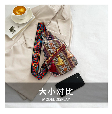 NEUE CHINESE MODE Einfach-SCHULTER-Kross-Körper-TASCHEN RÖTEN Einfacher ethnischer Stil KLEINER TASCHEKSTUR Brusttasche DAMEN-TASCHEN