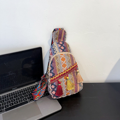 NEUE CHINESE MODE Einfach-SCHULTER-Kross-Körper-TASCHEN RÖTEN Einfacher ethnischer Stil KLEINER TASCHEKSTUR Brusttasche DAMEN-TASCHEN