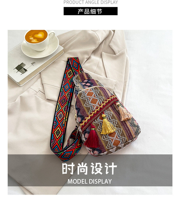 NEUE CHINESE MODE Einfach-SCHULTER-Kross-Körper-TASCHEN RÖTEN Einfacher ethnischer Stil KLEINER TASCHEKSTUR Brusttasche DAMEN-TASCHEN