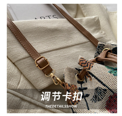 NEUE CHINESE NATIONAL WIND ARMIT BUCKET BAG Einfache Mode-Trend Sommer Neue Leinen-Stil hochwertige Sinn Einzel Schulter