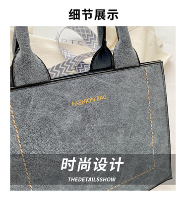 VINTAGE CHIC TEXTURED LETTER TOTE BAG DAMEN'S BAG 2024 NEW LARGE CAPITY FASHION Handtasche mit breitem Gürtel