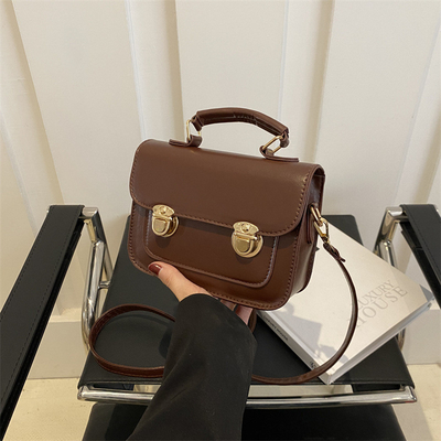 SENIOR SENSE OF RETRO kleine Tasche Frauen 2024 neue Sommer Mode ausländischer Stil Schultertasche kleine NICHE alle Handtasche quadratisch