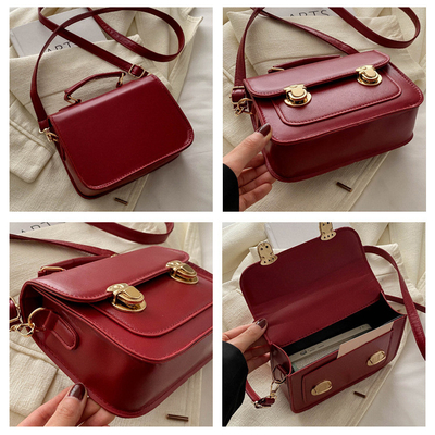 SENIOR SENSE OF RETRO kleine Tasche Frauen 2024 neue Sommer Mode ausländischer Stil Schultertasche kleine NICHE alle Handtasche quadratisch