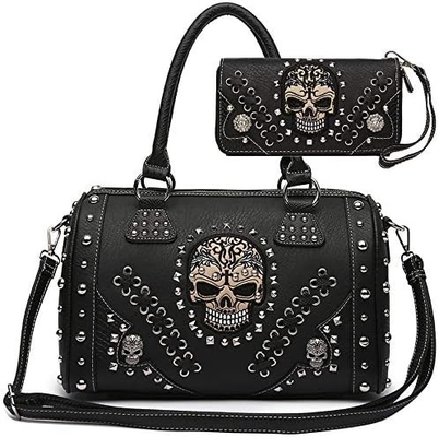 &quot;Sugar Skull Tag der Toten&quot; &quot;Punk-Kunst-Handtasche&quot; &quot;Ausnehmbares Gürtel&quot;