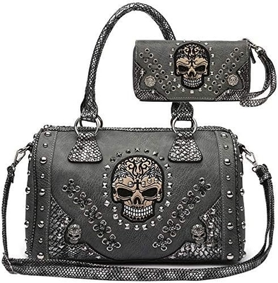&quot;Sugar Skull Tag der Toten&quot; &quot;Punk-Kunst-Handtasche&quot; &quot;Ausnehmbares Gürtel&quot;