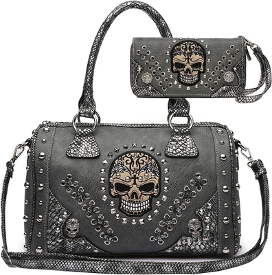 &quot;Sugar Skull Tag der Toten&quot; &quot;Punk-Kunst-Handtasche&quot; &quot;Ausnehmbares Gürtel&quot;