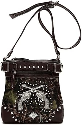 Verkleidung Strass Kreuze Pistole Buckle Western Crossbody Handtaschen Cowgirl Land gefüllte Handtasche Frauen Einfach Schulter