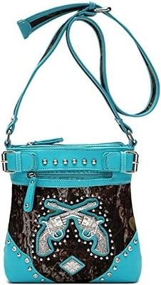 Verkleidung Strass Kreuze Pistole Buckle Western Crossbody Handtaschen Cowgirl Land gefüllte Handtasche Frauen Einfach Schulter